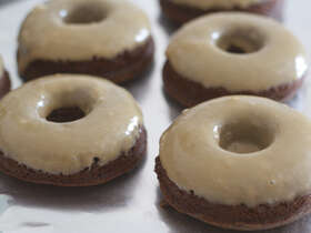 Baked Espresso Brownie Doughnuts