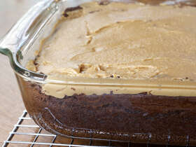 Chocolate Sheet Cake with Caramel Icing