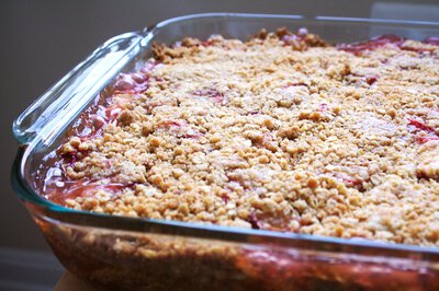 Rhubarb Oatmeal Crunch
