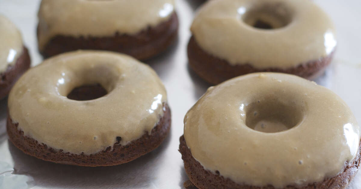 Baked Espresso Brownie Doughnuts Recipe - MakeBetterFood.com