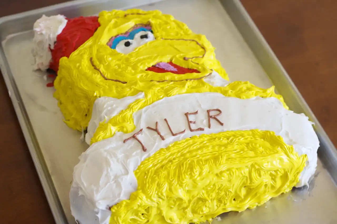 Big Bird Birthday Cake Recipe - MakeBetterFood.com