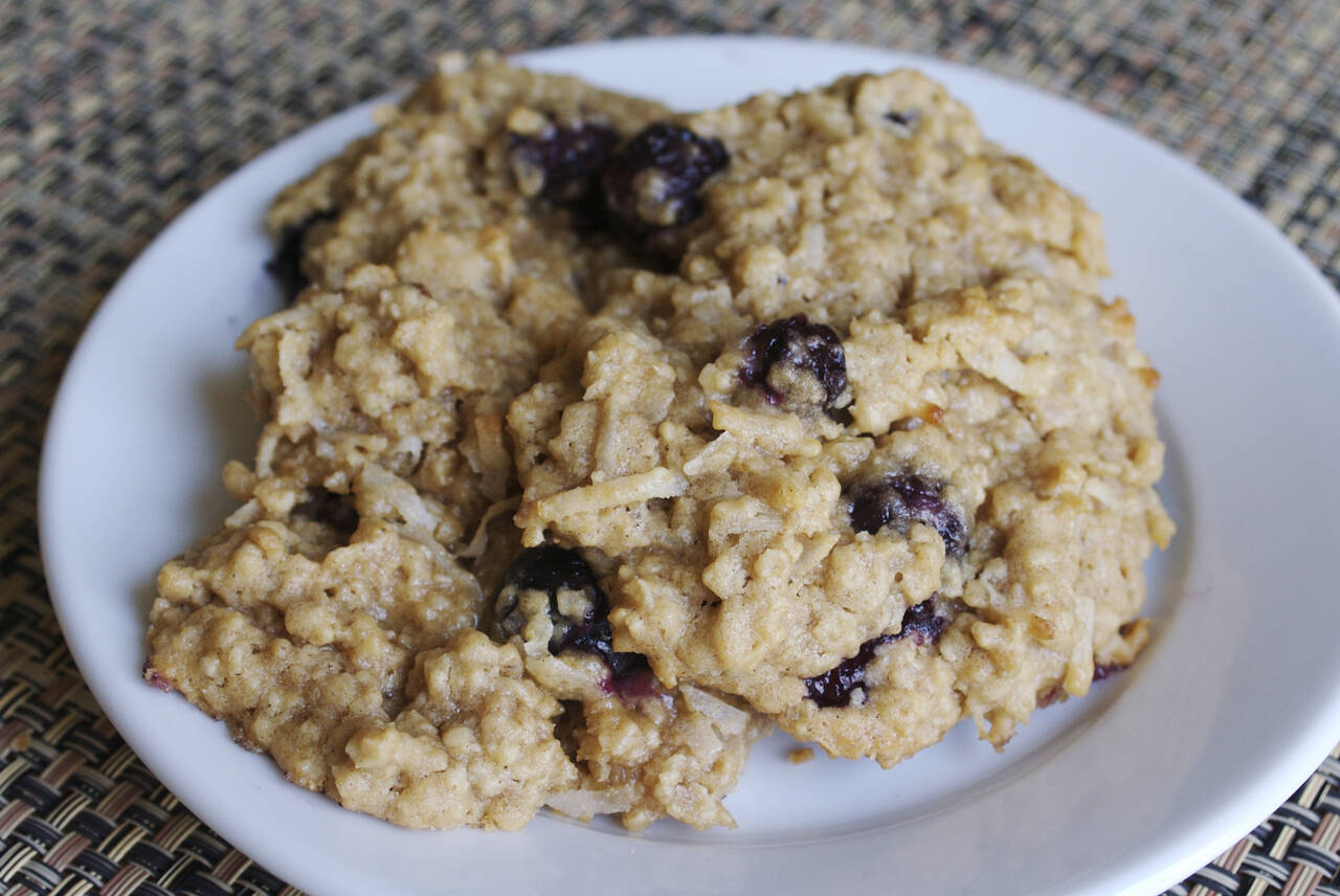 Coconut Blueberry Oatmeal Cookies Recipe
