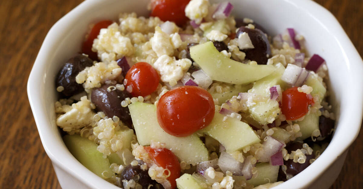 Greek Quinoa Salad Recipe - MakeBetterFood.com
